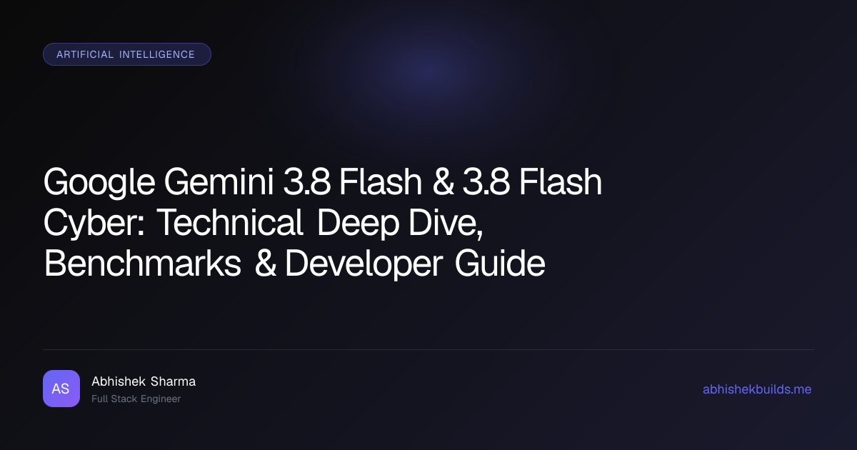Google Gemini 3.8 Flash & 3.8 Flash Cyber: Technical Deep Dive, Benchmarks & Developer Guide